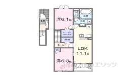 仰木の里東7丁目アパートＡ間取り図面