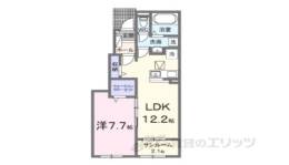 仰木の里東7丁目アパートＢ間取り図面