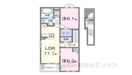 仰木の里東7丁目アパートＢ間取り図面