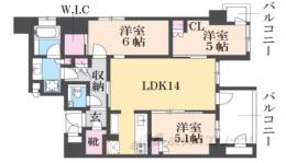 プレミスト京都二条城北間取り図面