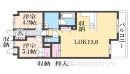 朝日プラザシティ南大和イーストウイングD間取り図面