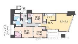 ブランズ京都河原町通間取り図面