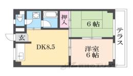 シャトーＫＩＴＡ　２間取り図面