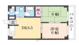 シャトーＫＩＴＡ　２間取り図面
