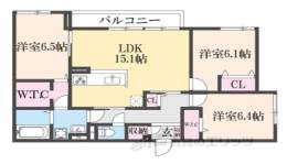 （仮称）D-ROOM橿原市畝傍御陵前PJ A棟間取り図面