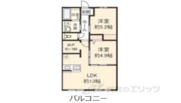 Ｃａｎｔｉｓ　Ｌａｚｙ２間取り図面