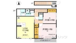 アレ・デ・フルール西向日駅前B棟間取り図面