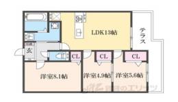 Ｐｌｕｍｅ葛野三条間取り図面
