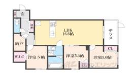 Ｐｌｕｍｅ葛野三条間取り図面