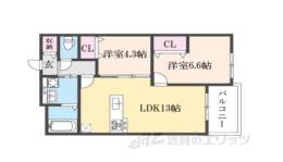 Ｐｌｕｍｅ葛野三条間取り図面