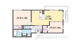 アレ・デ・フルール西向日駅前A棟間取り図面