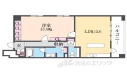 リーガル京都四条河原町通り２間取り図面