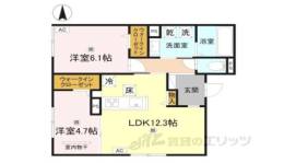 RETORIA瓦口WEST間取り図面