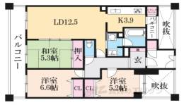サーパス西向日間取り図面