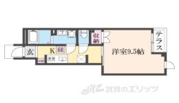 水口町新城新築アパート2間取り図面