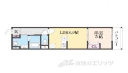 ウイング牧野駅前間取り図面