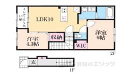 草津市川原2丁目新築アパート間取り図面