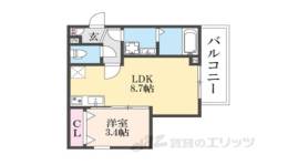 ジーメゾン石田ルディア間取り図面