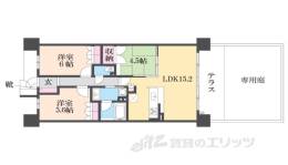 メロディーハイム西大路デュオブラン間取り図面