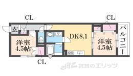 クリエオーレ瓜生堂間取り図面