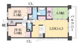 シャルマンコーポ桜井２間取り図面