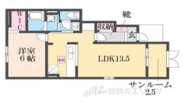 オーロ　モンテ．ドゥエ間取り図面