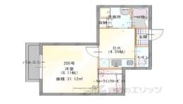 MESA VERDE京都北山通間取り図面