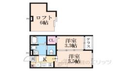 ハーモニーテラス深草大亀谷万帖敷町間取り図面