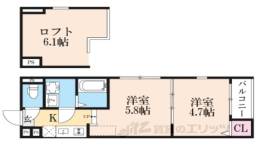 ハーモニーテラス深草東伊達町２間取り図面