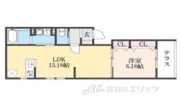 CIEL COURT門真南間取り図面