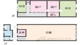 朱雀正会町1-19店舗間取り図面