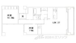 ザ・パークハウス京都鴨川御所東間取り図面