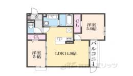 栗東市綣9丁目新築共同住宅間取り図面