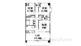 ライオンズマンション奈良やすらぎの道間取り図面