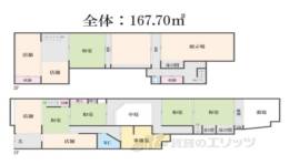 上七軒京町屋テナント間取り図面