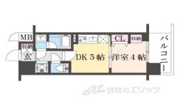 ベラジオ雅び京都七条ウエスト２間取り図面
