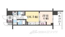ベラジオ雅び京都七条ウエスト２間取り図面