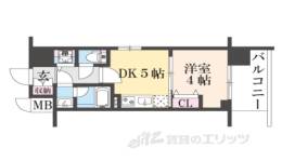 ベラジオ雅び京都七条ウエスト２間取り図面