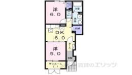 グラースグリーＢ間取り図面