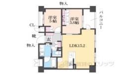 イーグルコート二条駅ウエスト間取り図面