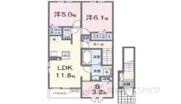 クラール倉治B間取り図面