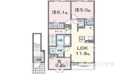 クラール倉治D間取り図面
