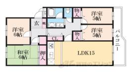 山田池パークハイツ１間取り図面