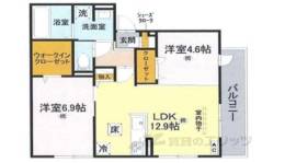 GRAMM松室吾田神町B間取り図面