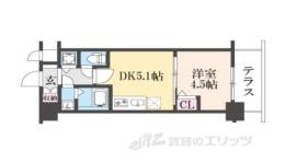 CRESTTAPP京都太秦天神川DEX２間取り図面