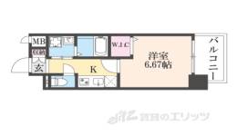 セオリー五条天神川間取り図面