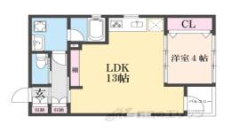 グレース二条城北間取り図面