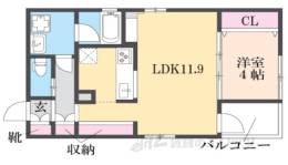 グレース二条城北間取り図面