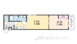 仮称）深草小久保町新築アパート間取り図面