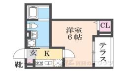 CRASTINE中在家町A間取り図面